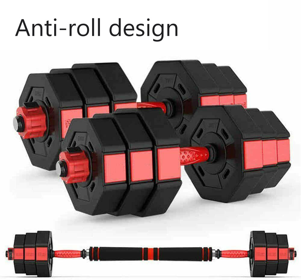 Adjustable Dumbbell Set Octagonal Anti-roll Dumbbell Barbell Fitness T ...